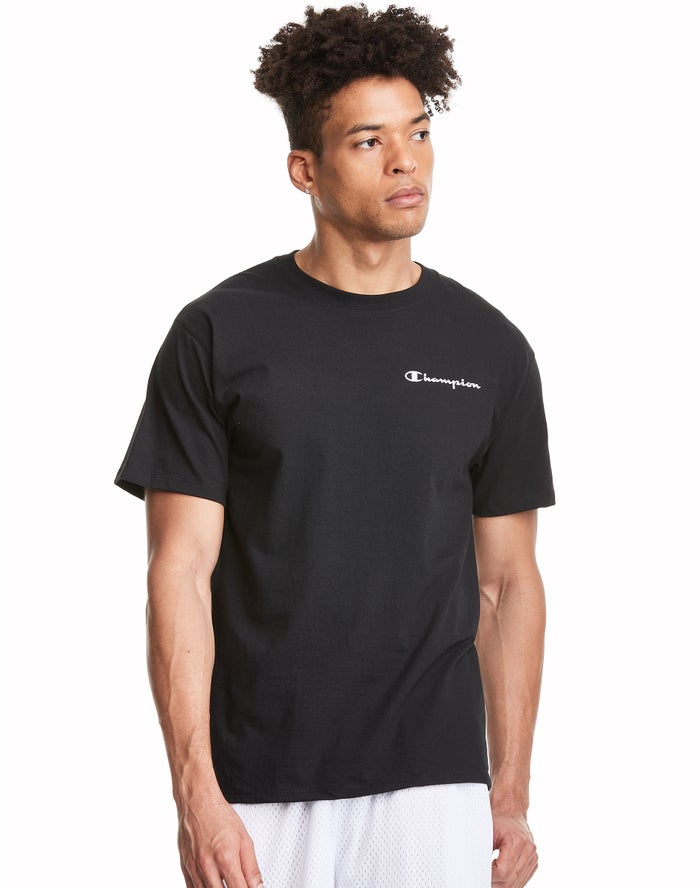 Champion Mens T-Shirt NZ - Classic Jersey Black ( 9526-BAWUL )